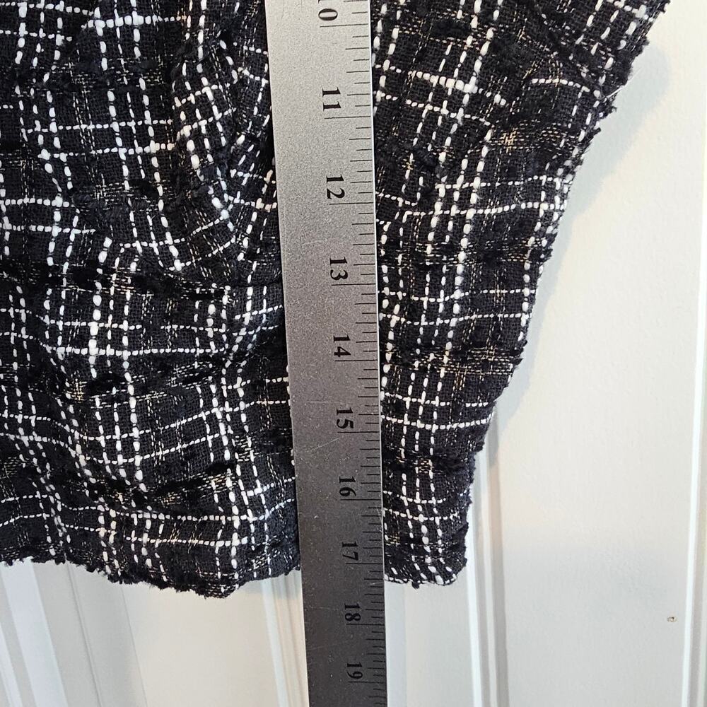 Japna Tweed Crop Top Cami Womens Large Black Plaid Bralette Twee Festival Boho - Picture 4 of 8